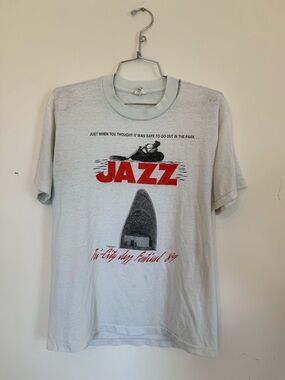 Jazz vintage distressed tee single stitch